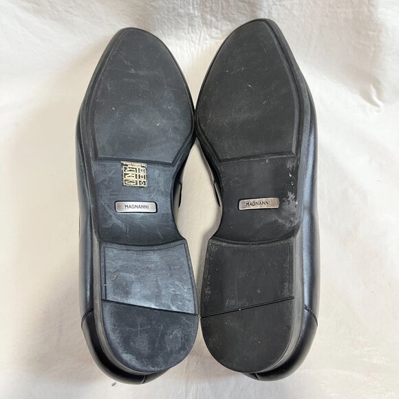 Magnanni slip on shoes Lino Loafer black leather US mens size 15 rubber soles - Picture 8 of 15